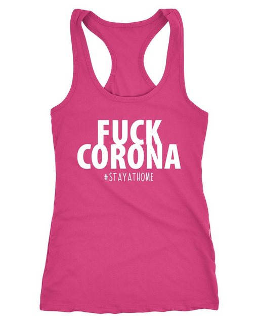 MoonWorks Tanktop Damen Tanktop Fuck Corona #stayathome Statement Appell Pa günstig online kaufen