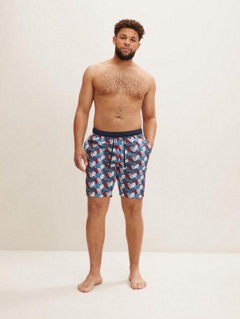 TOM TAILOR Pyjamashorts Gemusterte Bermuda günstig online kaufen