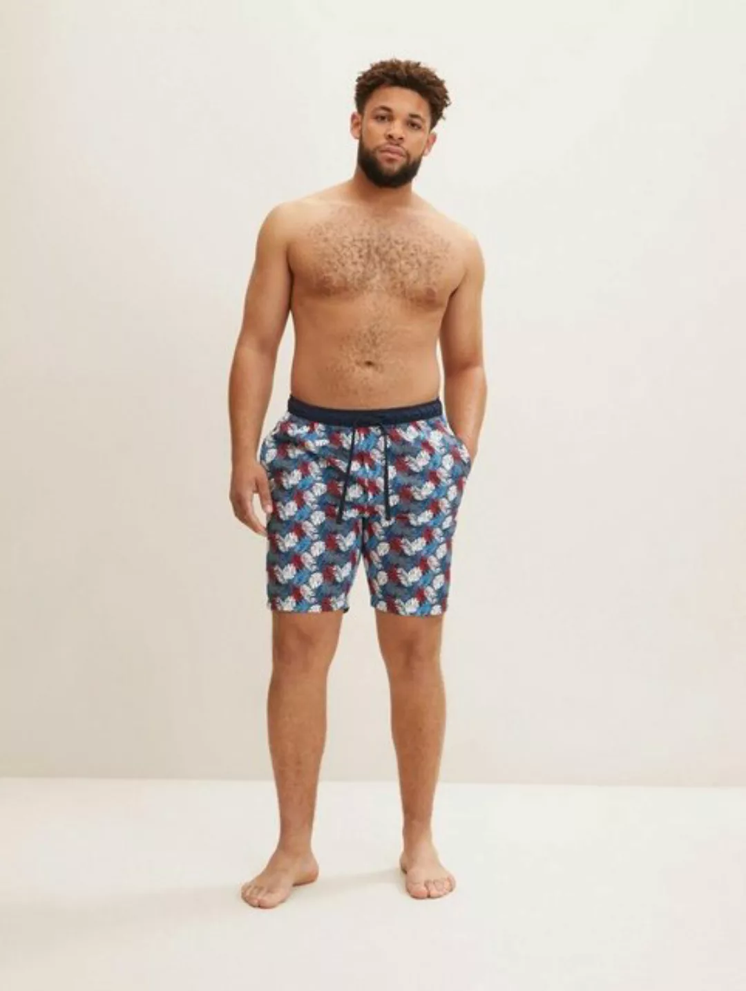 TOM TAILOR Pyjamashorts Gemusterte Bermuda günstig online kaufen