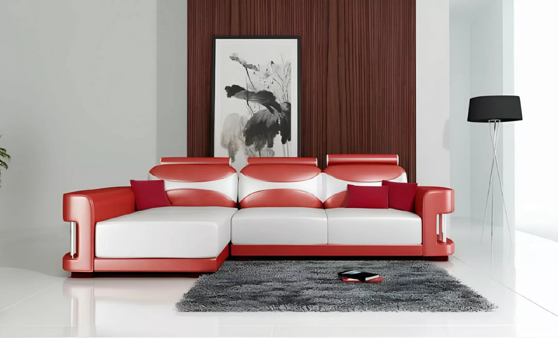 Xlmoebel Ecksofa Sofa mit Ecke und USB-Anschluss aus Leder, Wohnlandschaft günstig online kaufen