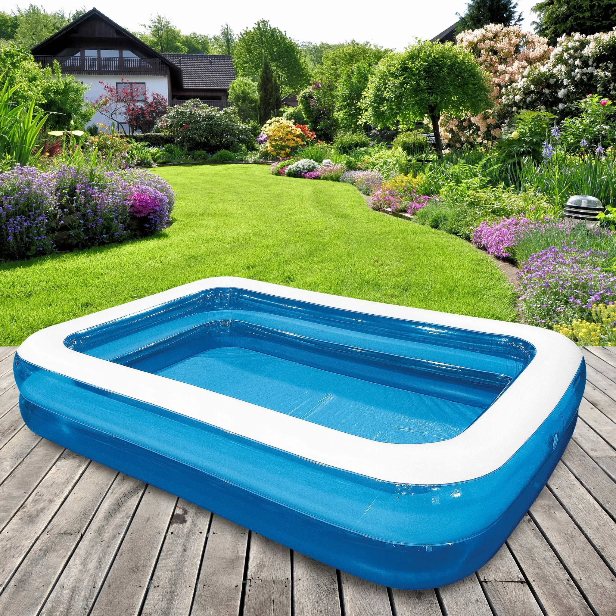 Festivalartikel Schwimmbecken Großer Familien-Aufblasbarer Pool 262x175cm günstig online kaufen