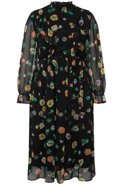 Studio Untold Sommerkleid Midikleid A-Line Flowerprint Rüschen-Stehkragen günstig online kaufen