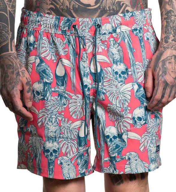 Sullen Clothing Boardshorts Birds Of Paradise Tattoo Tropisch Badehose günstig online kaufen