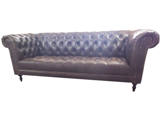 Xlmoebel Sofa Chesterfield Sofa 4-Sitzer Luxus 245cm Ledersofa Couch Möbel, günstig online kaufen