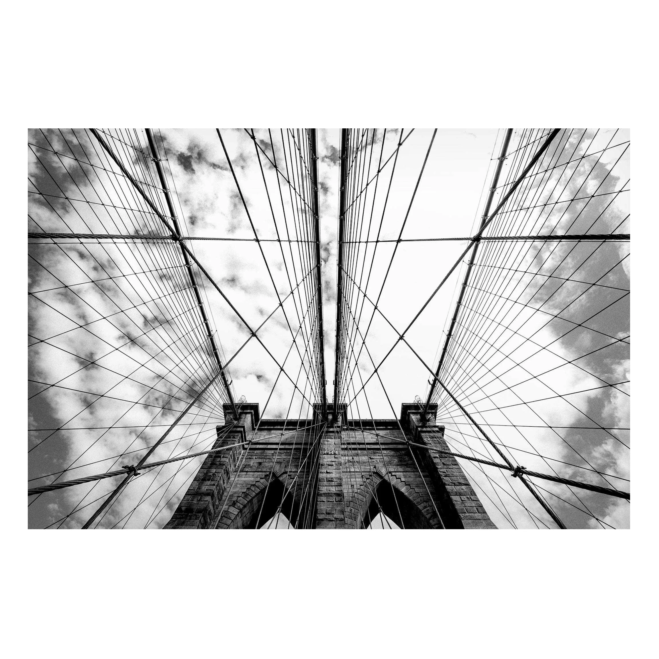 Magnettafel Brooklyn Bridge in Perspektive günstig online kaufen