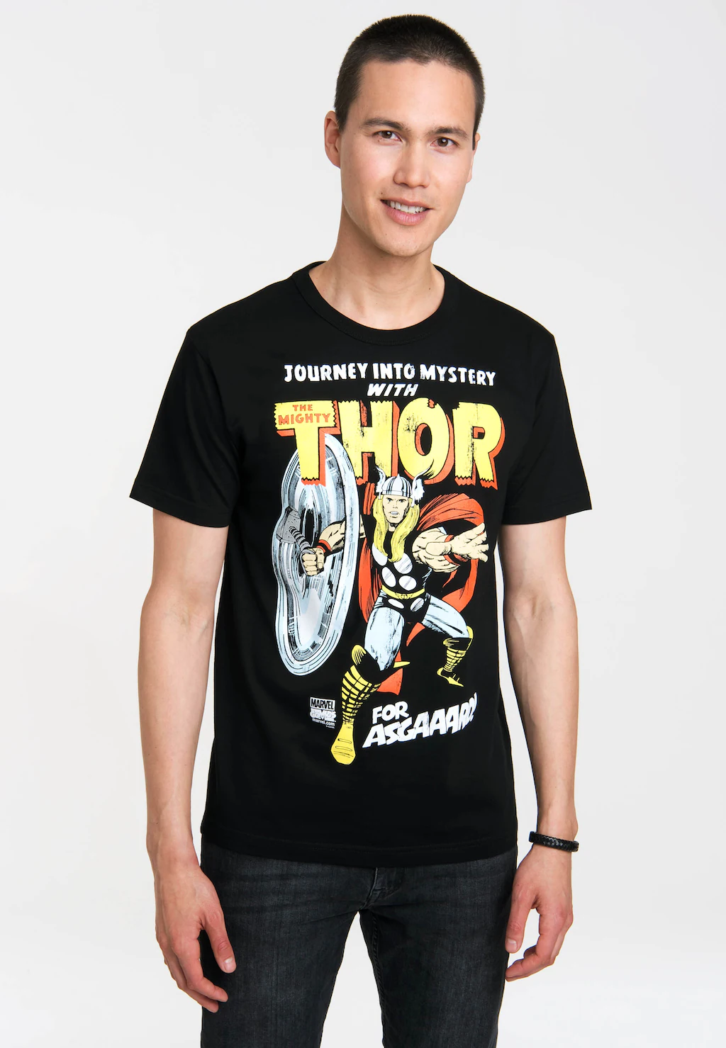 LOGOSHIRT T-Shirt "Thor - Marvel - For Asgaaard", mit coolem Frontprint günstig online kaufen