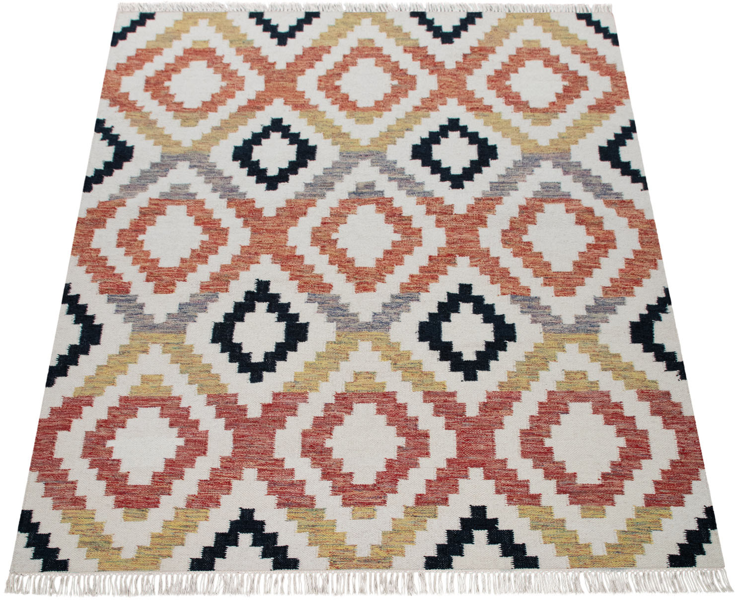 Paco Home Wollteppich »Kenitra 501«, rechteckig, Flachgewebe, reine Wolle, günstig online kaufen