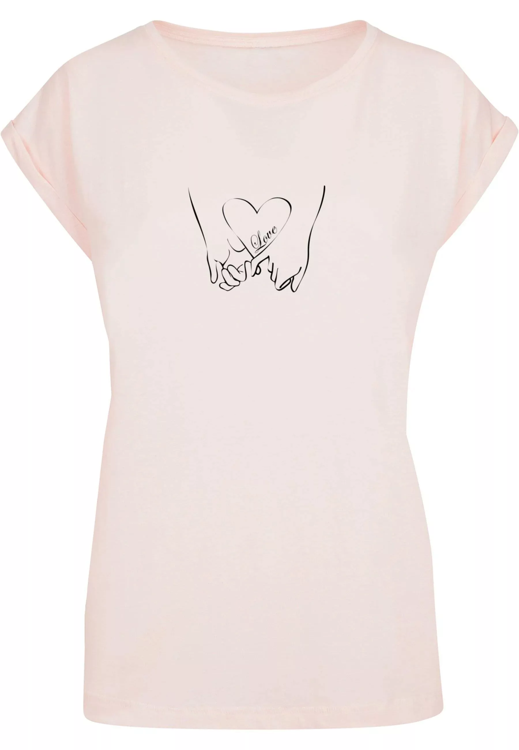 Merchcode T-Shirt "Merchcode Damen Ladies Love 2 Extended Shoulder Tee" günstig online kaufen