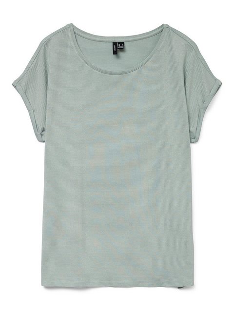 Vero Moda T-Shirt Glänzendes Shirt Oberteil Rundhals Locker geschnitten VML günstig online kaufen