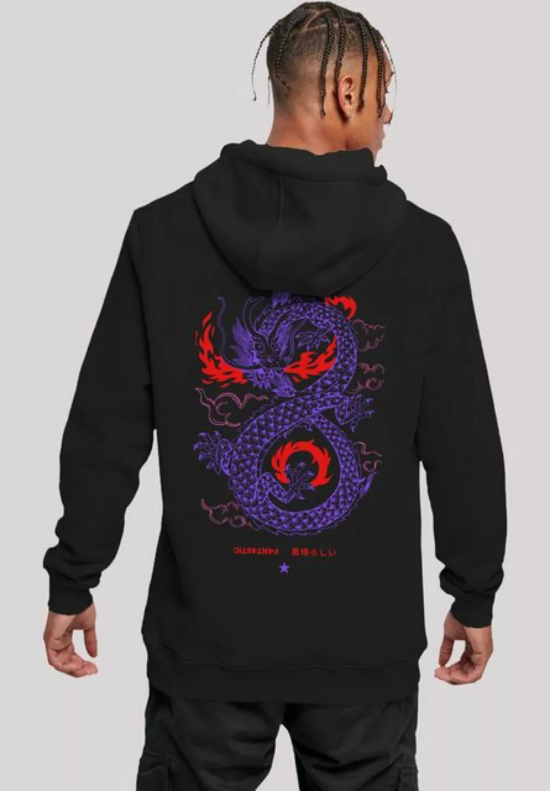 F4NT4STIC Kapuzenpullover Dragon fire Print günstig online kaufen