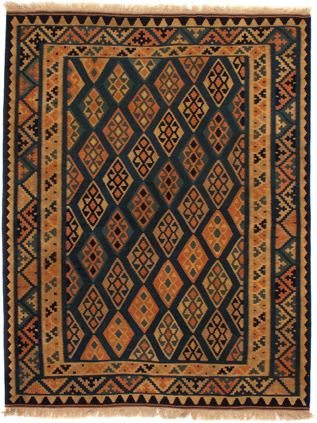 morgenland Wollteppich »Kelim - Oriental - 195 x 157 cm - dunkelblau«, rech günstig online kaufen