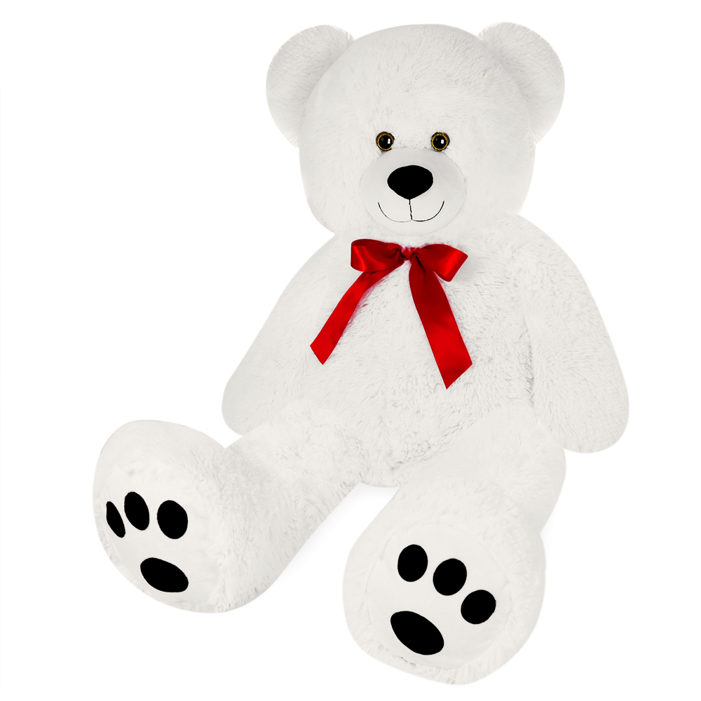 Plüschtier Teddybär XL Weiß inkl Herzkissen günstig online kaufen