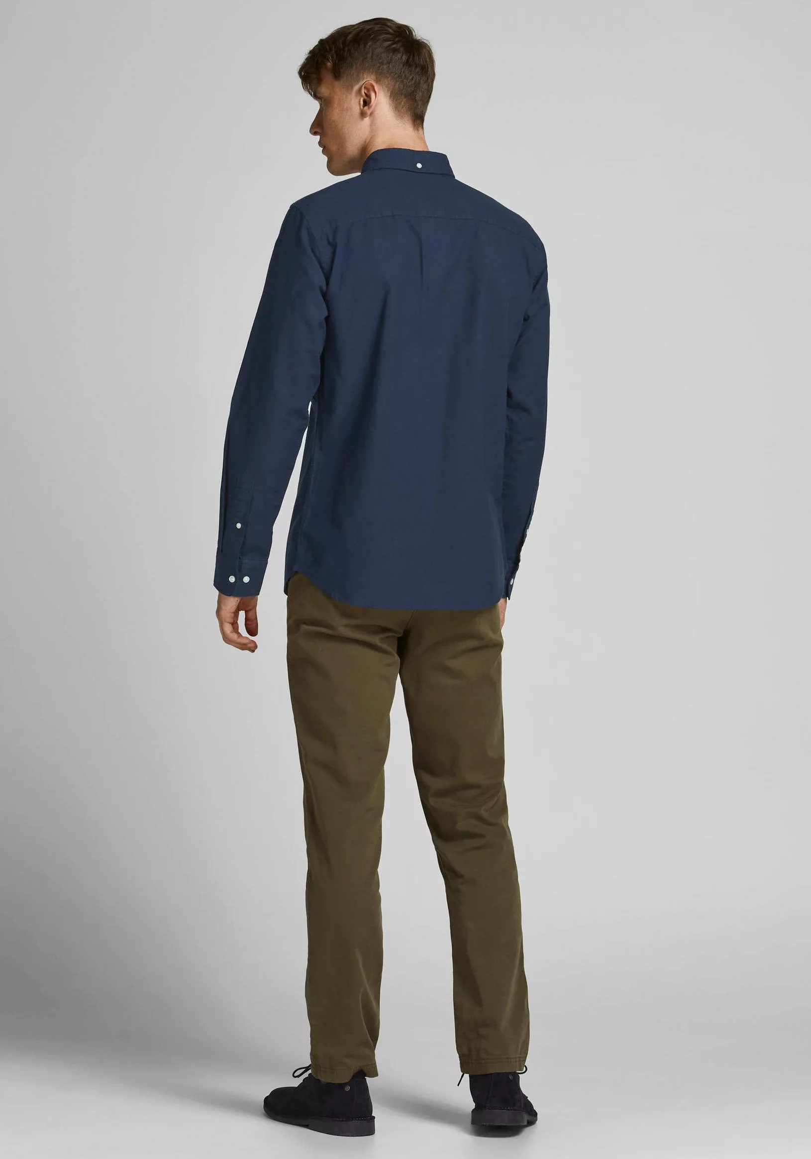 Jack & Jones Langarmhemd "BROOK OXFORD", mit Button-Down Kragen günstig online kaufen