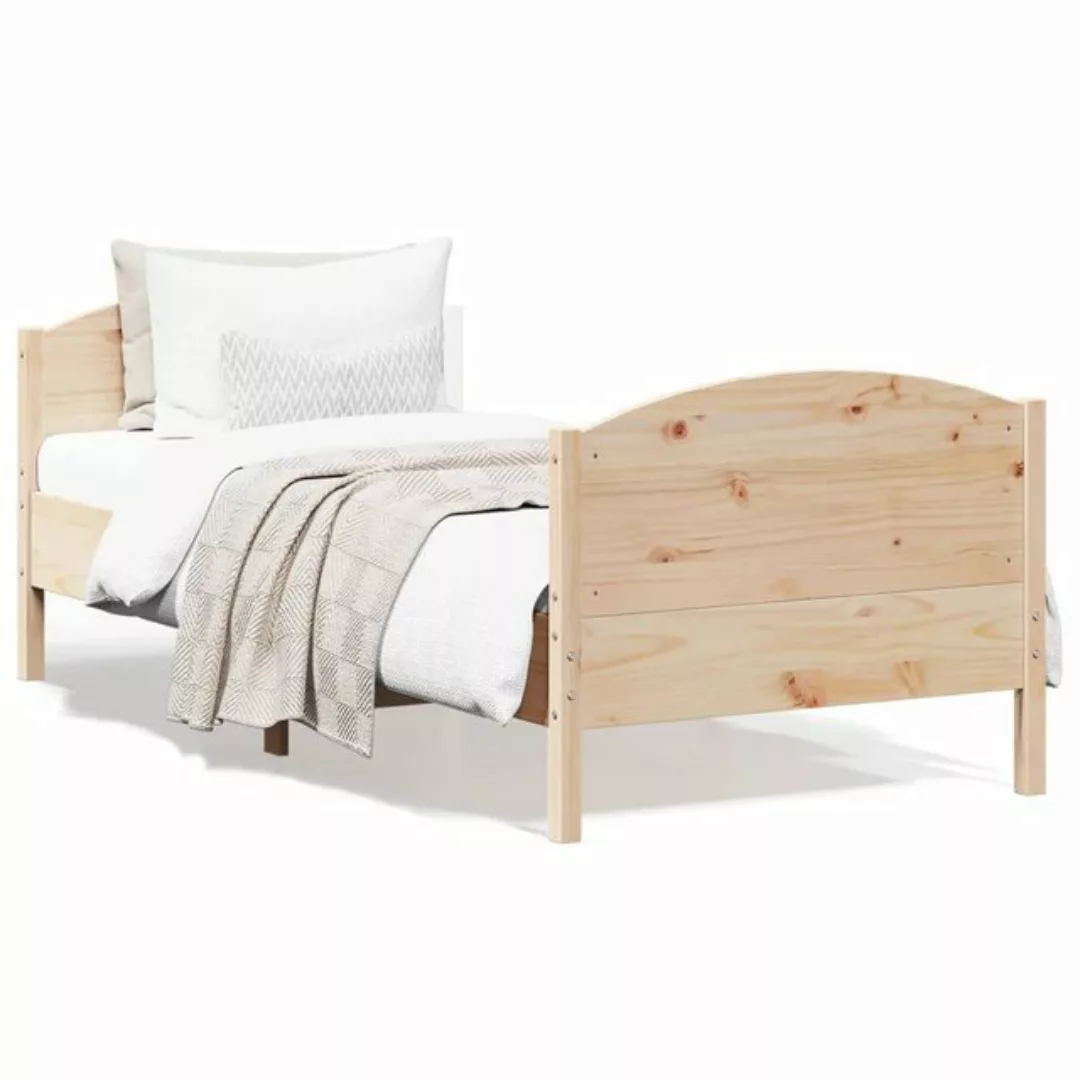 vidaXL Bett Massivholzbett ohne Matratze 75x190 cm Kiefernholz günstig online kaufen