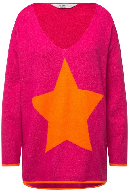 Angel of Style Strickpullover Pullover oversized Sterne V-Ausschnitt Langar günstig online kaufen