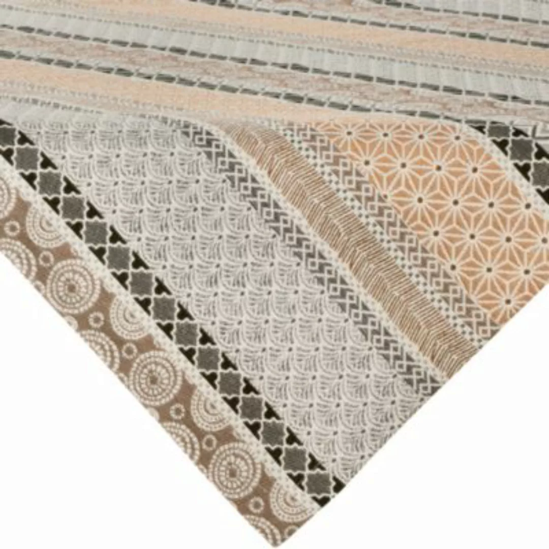 Erwin Müller Mitteldecke Jacquard beige/schwarz Gr. 110 x 110 günstig online kaufen