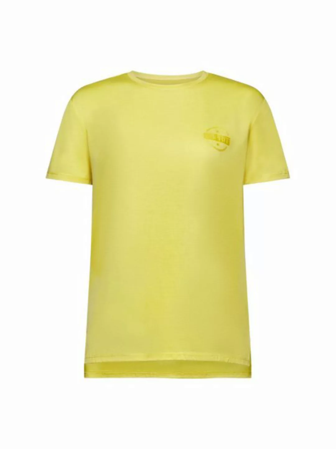 esprit sports T-Shirt Logo-T-Shirt mit Slub-Struktur (1-tlg) günstig online kaufen