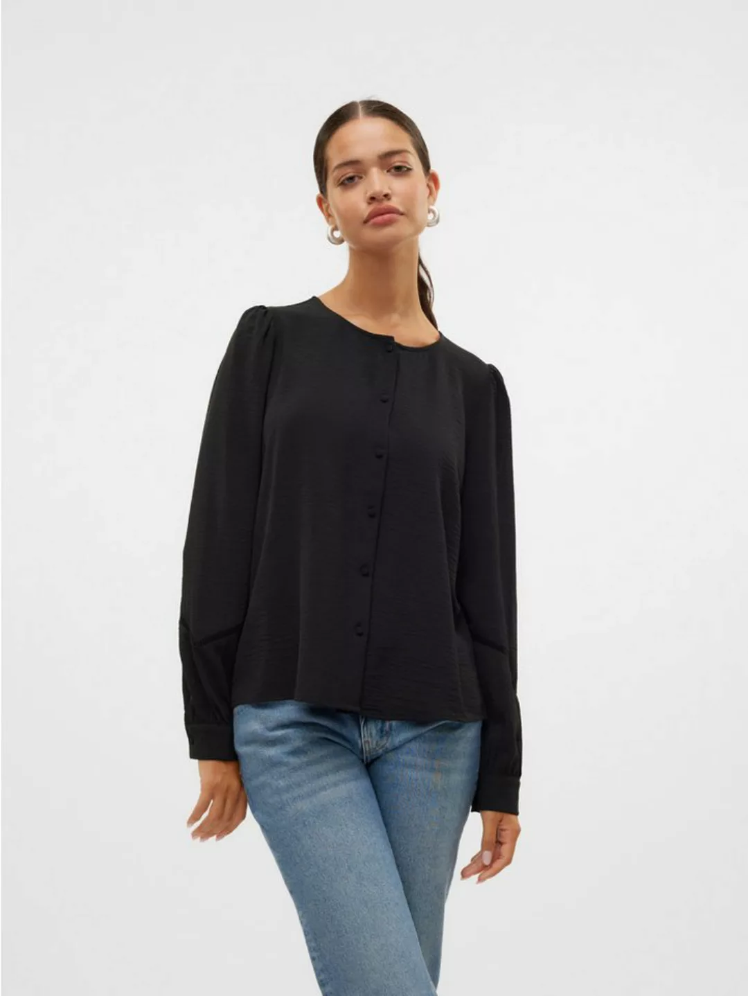 Vero Moda Langarmbluse VMALVA L/S TAPE SHIRT WVN GA günstig online kaufen