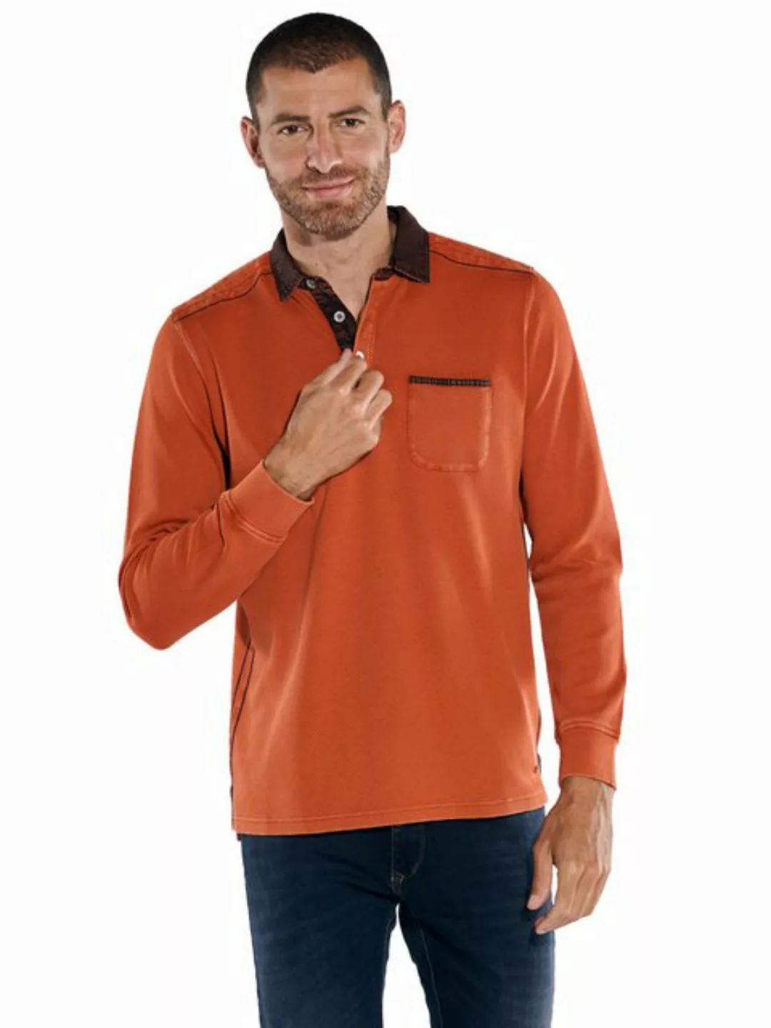 Engbers Langarm-Poloshirt Langarm-Shirt mit Polo-Kragen günstig online kaufen