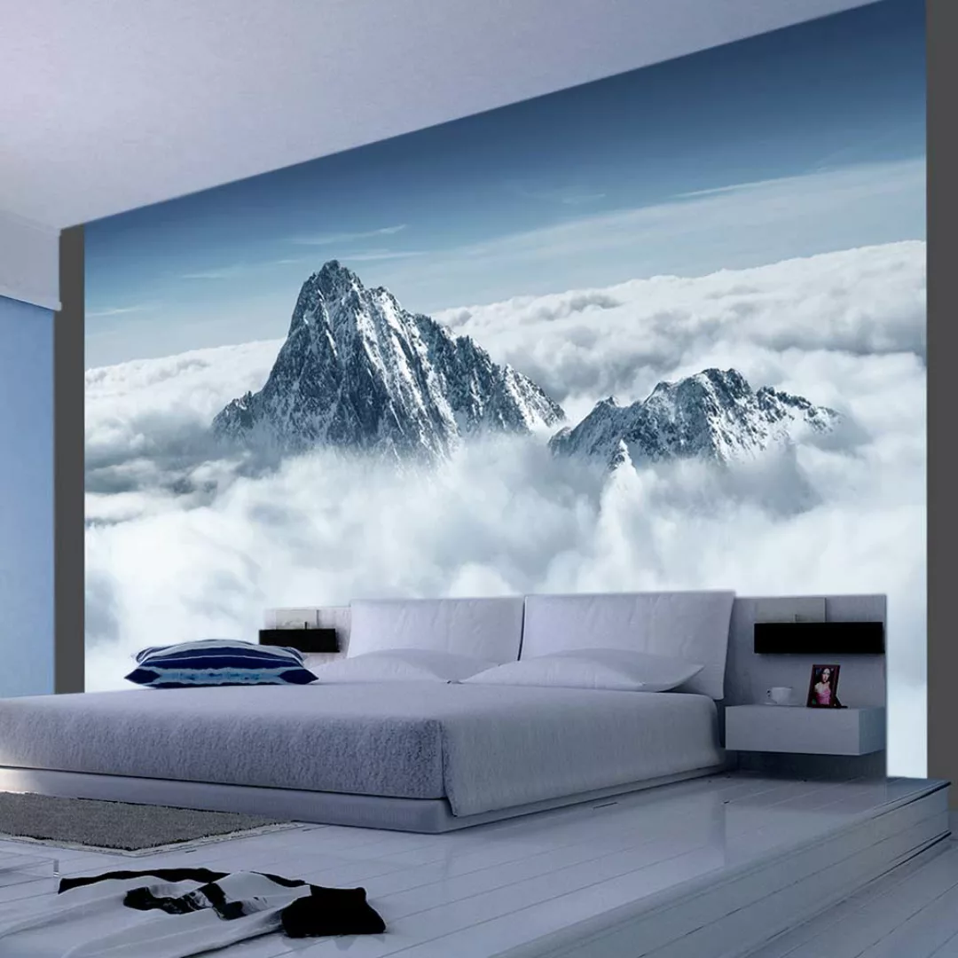 Fototapete - Bergspitze In Den Wolken günstig online kaufen