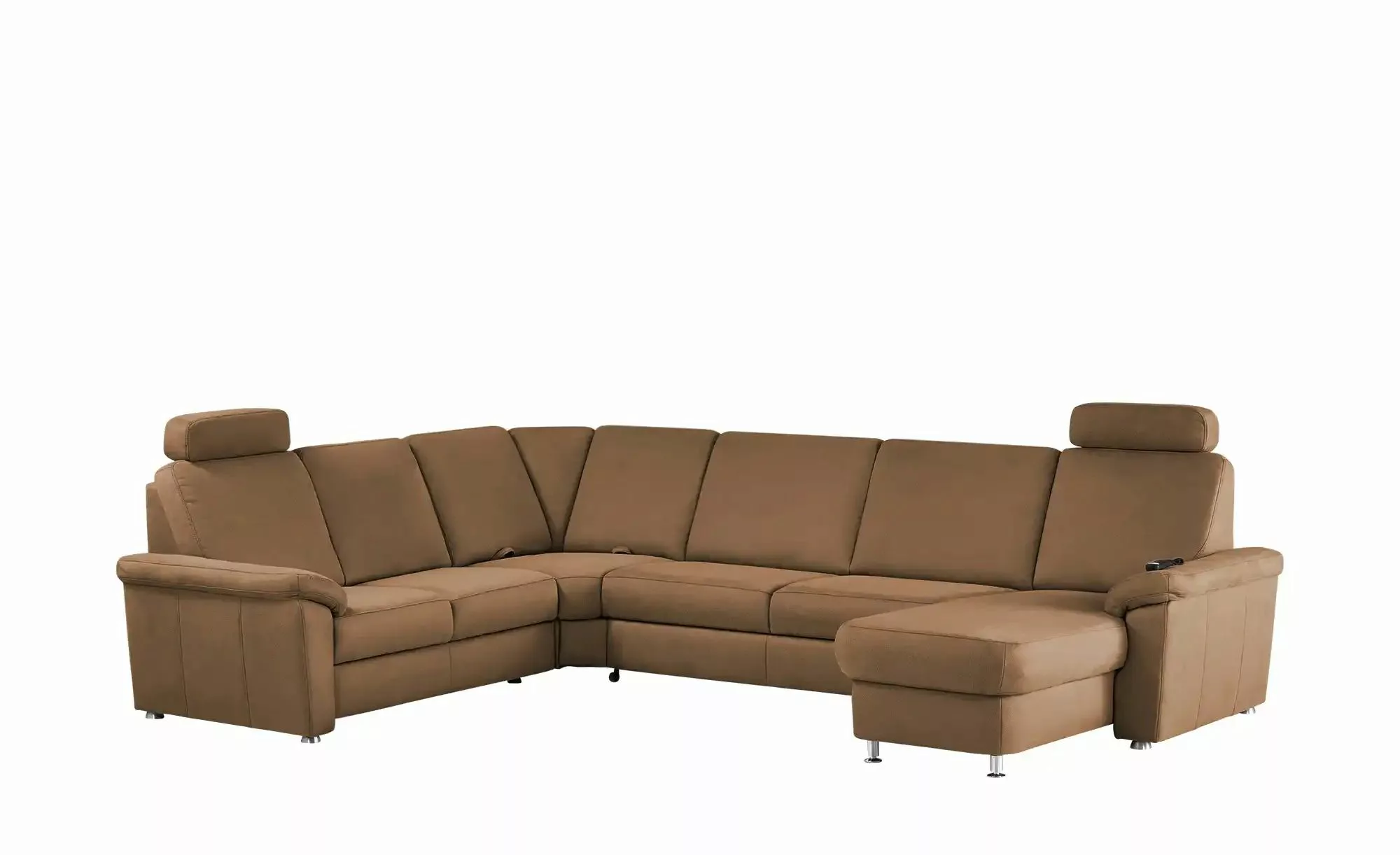 meinSofa Wohnlandschaft Mikrofaser Rita ¦ braun ¦ Maße (cm): B: 330 H: 91 T günstig online kaufen