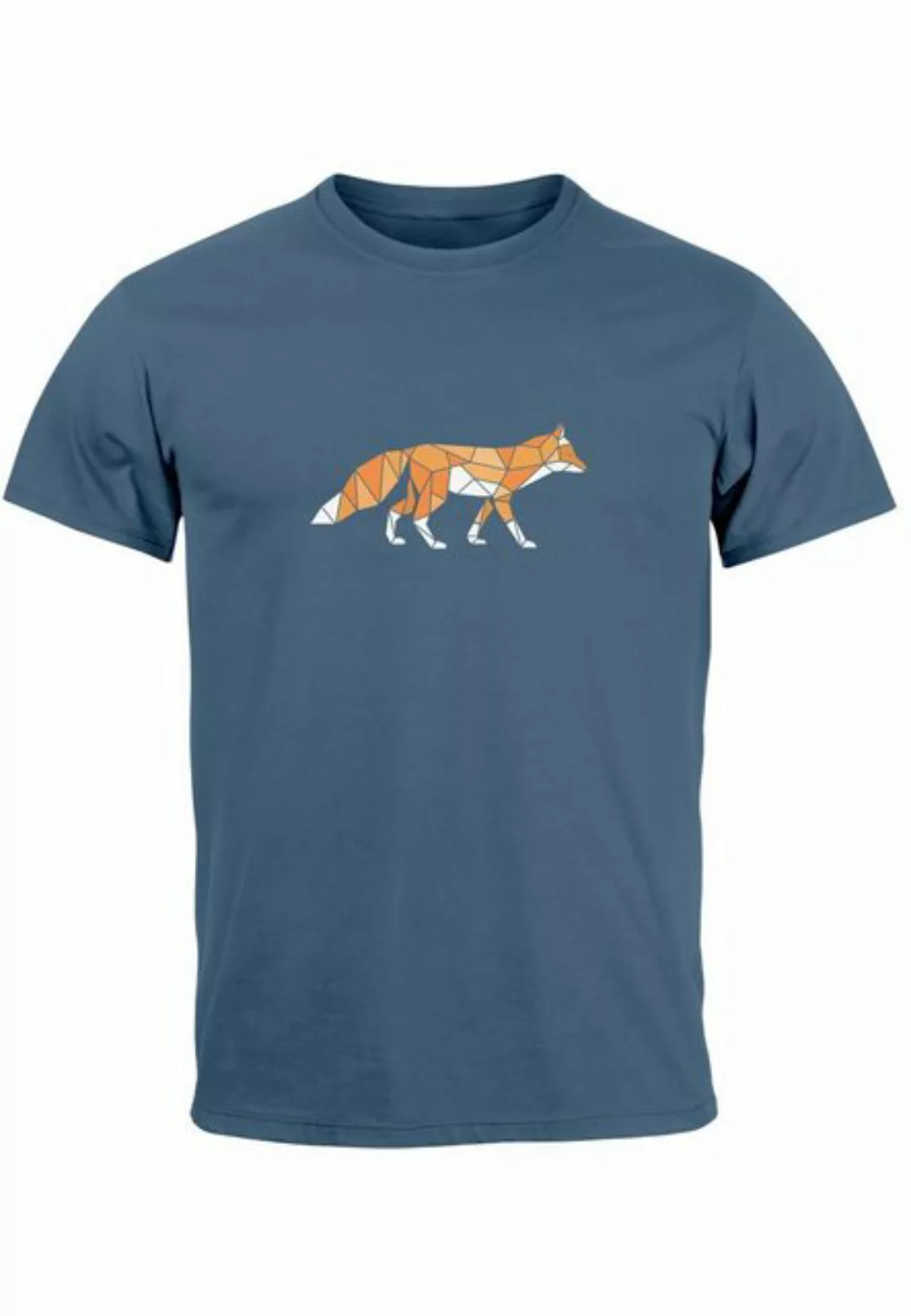 Neverless Print-Shirt Herren T-Shirt Aufdruck Fuchs Polygon Kunstdruck Geom günstig online kaufen