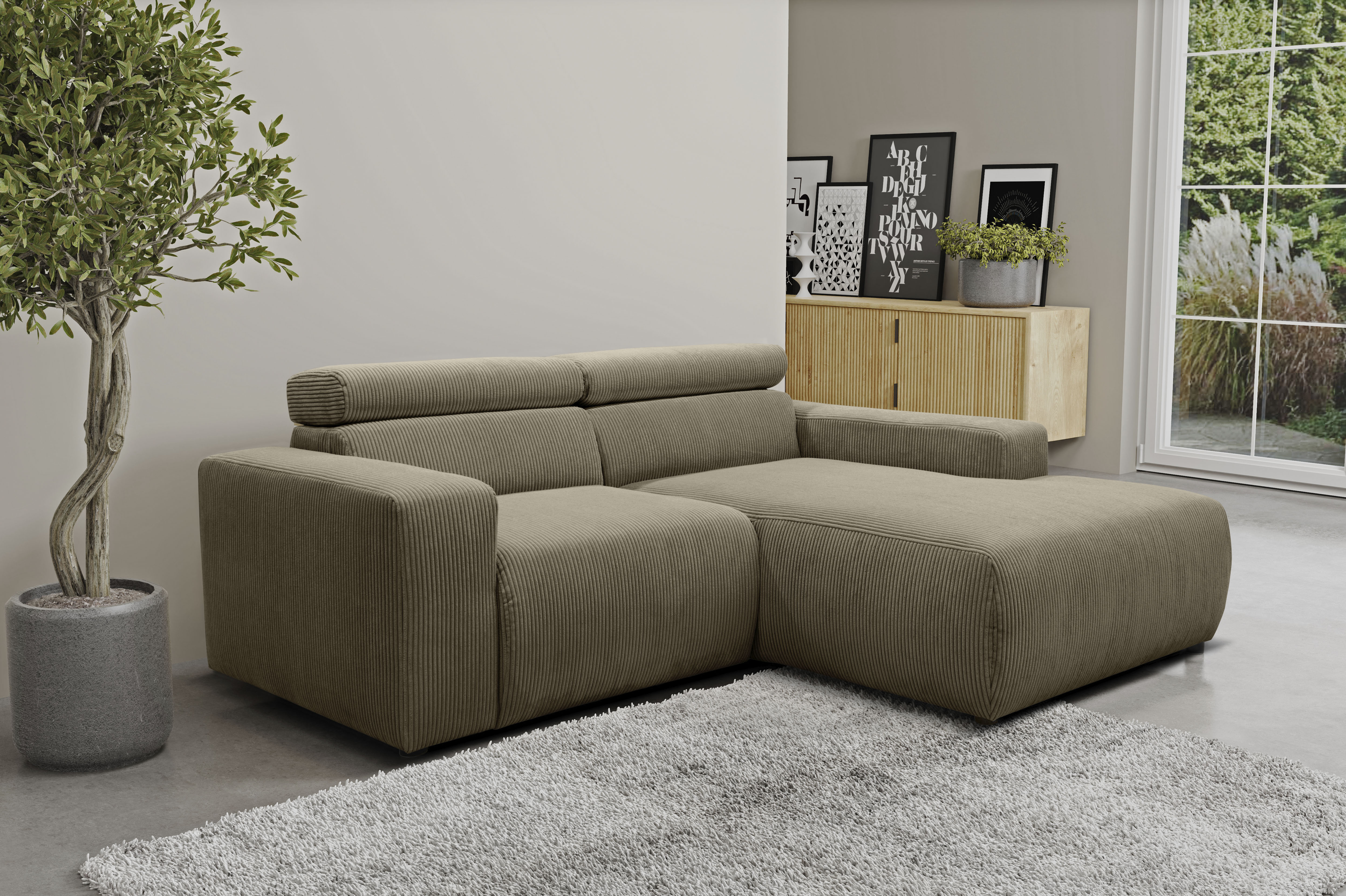 DOMO collection Ecksofa "Brandon B/T: 214/175 cm, belastbar bis 140kg/ Sitz günstig online kaufen
