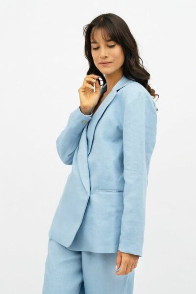 Havanna Blazer Oversized Aus Leinen günstig online kaufen