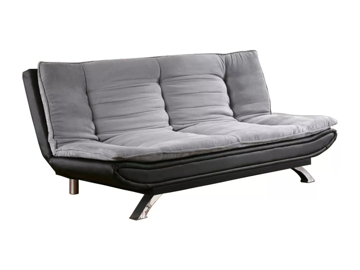 Schlafsofa Klappsofa - Stoff - Grau & Schwarz -  DEMIDO III günstig online kaufen