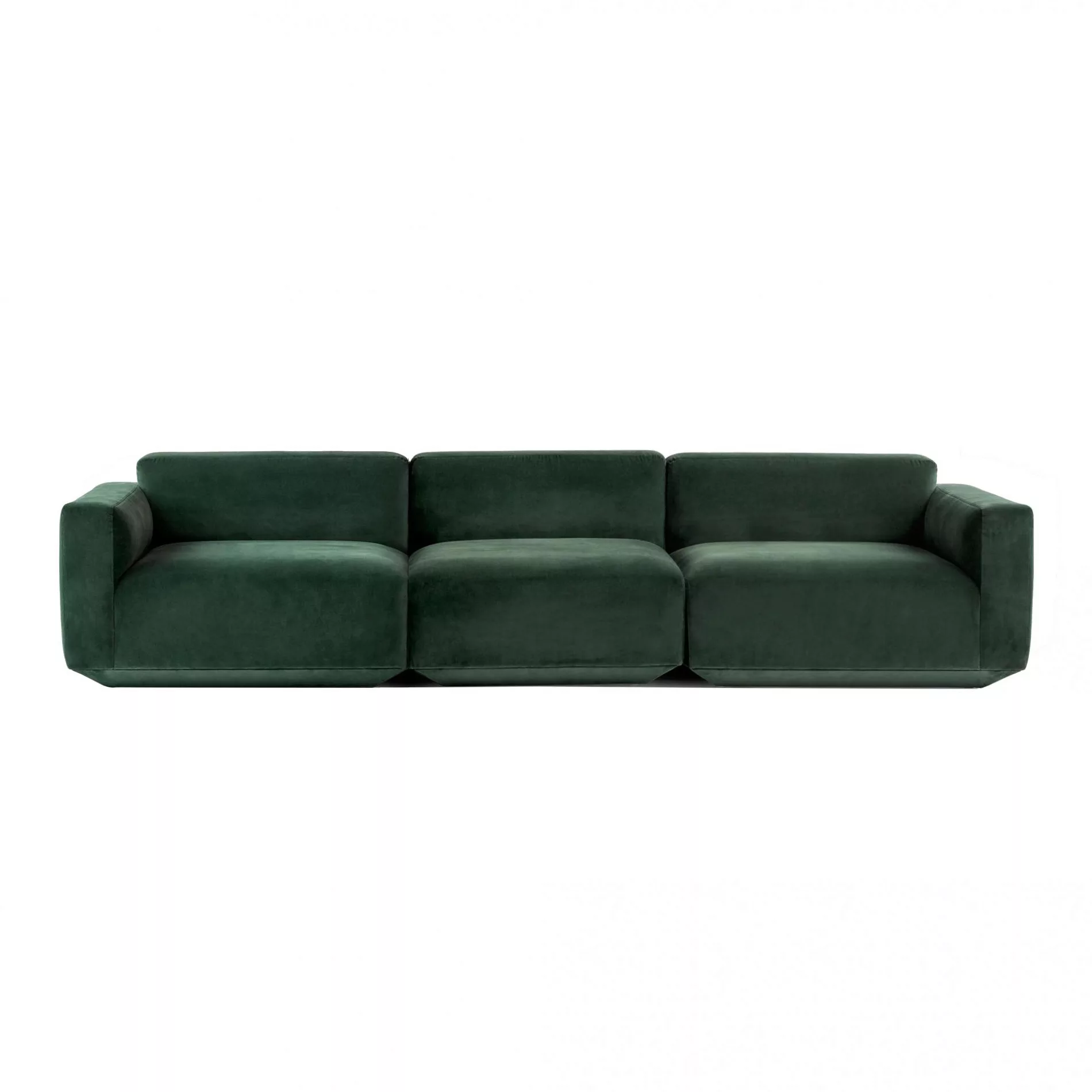 &Tradition - Develius 3-Sitzer Sofa 309x70x89cm - dunkelgrün/Stoff Velvet 1 günstig online kaufen