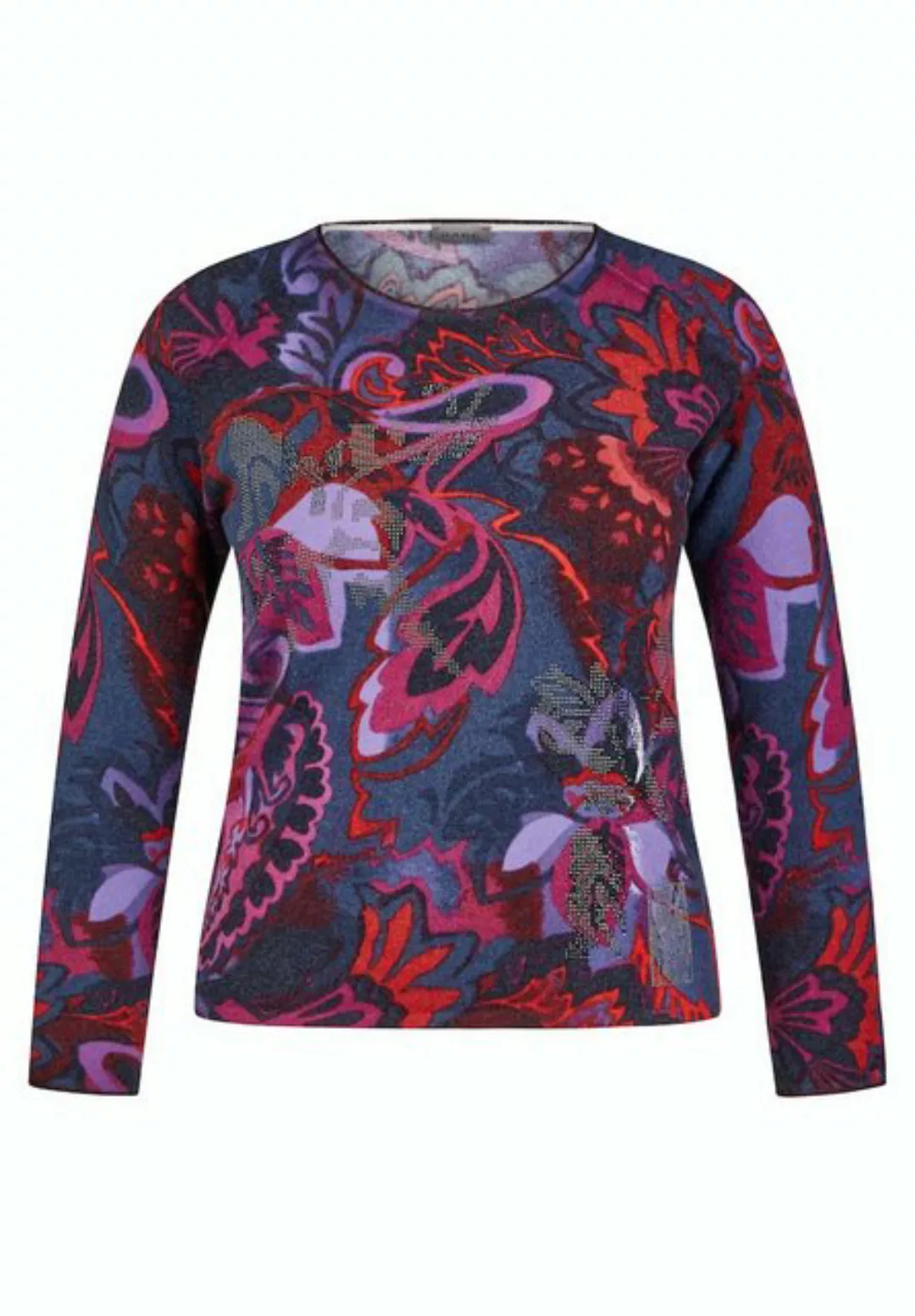 Rabe Strickpullover "Rabe Glamouröser Animal-Print Pullover mit Strassdetai günstig online kaufen