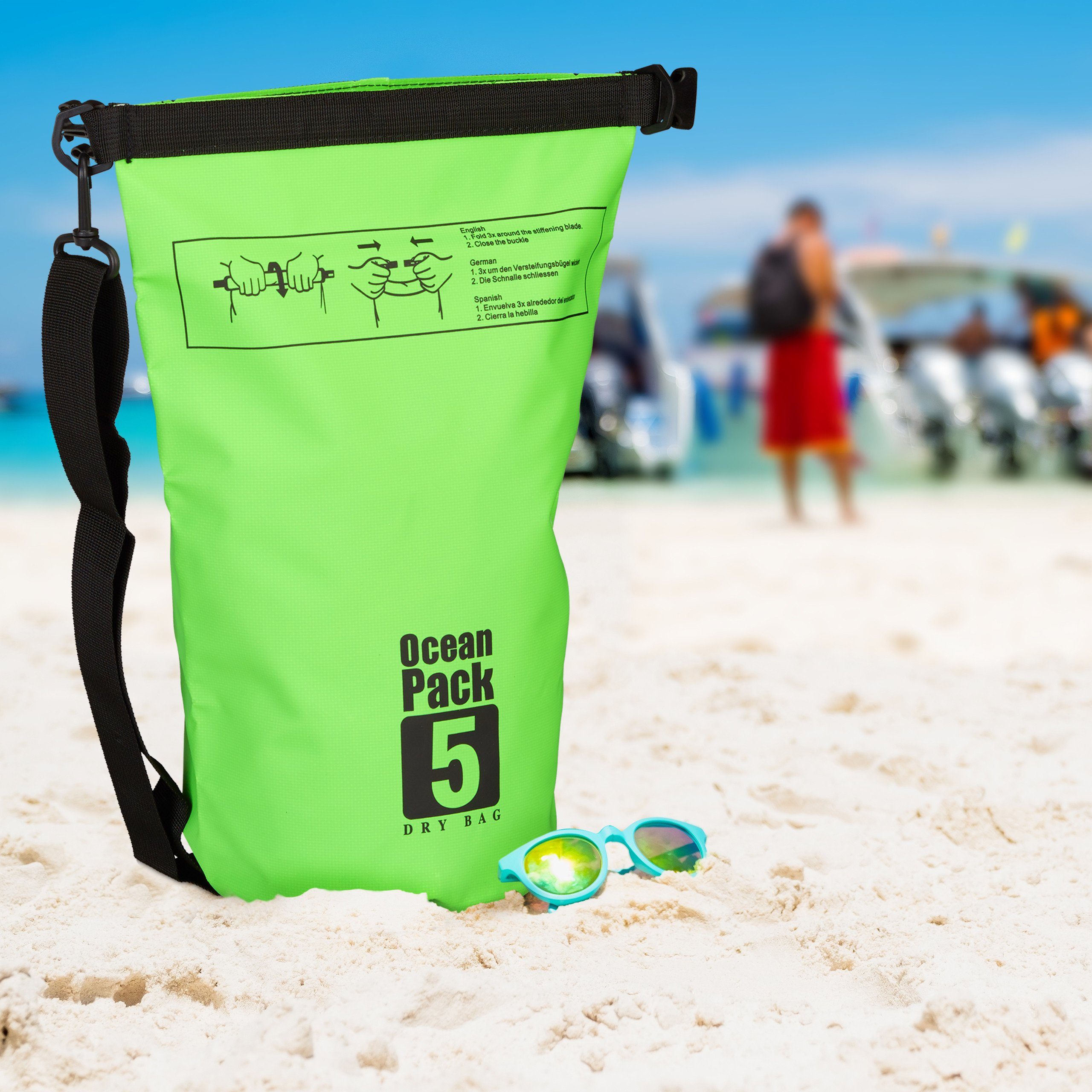relaxdays Packsack Ocean Pack 5L wasserdicht, günstig online kaufen
