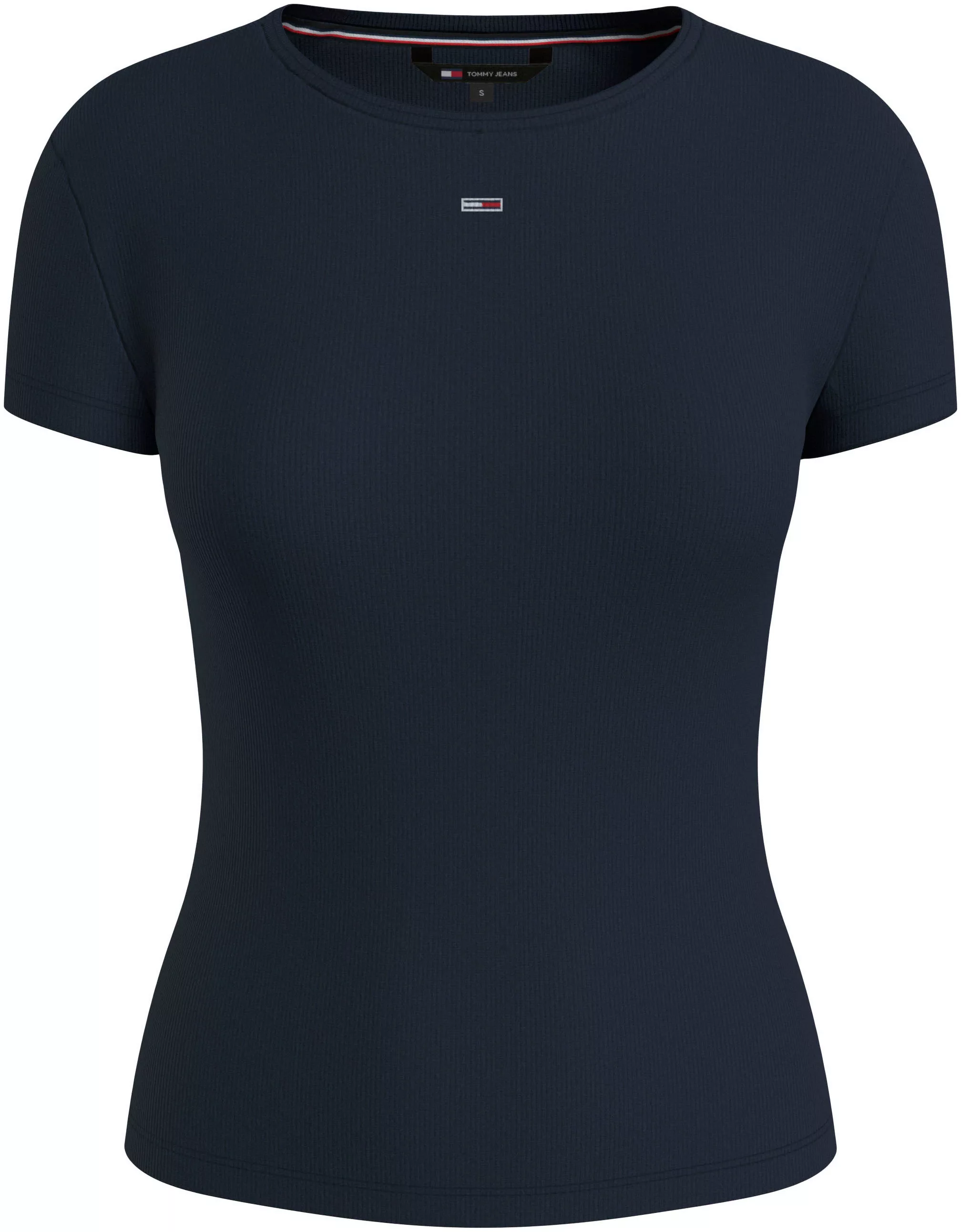 Tommy Jeans T-Shirt "Slim Essential Rib Shirt, Rippshirt Rundhalsshirt", mi günstig online kaufen