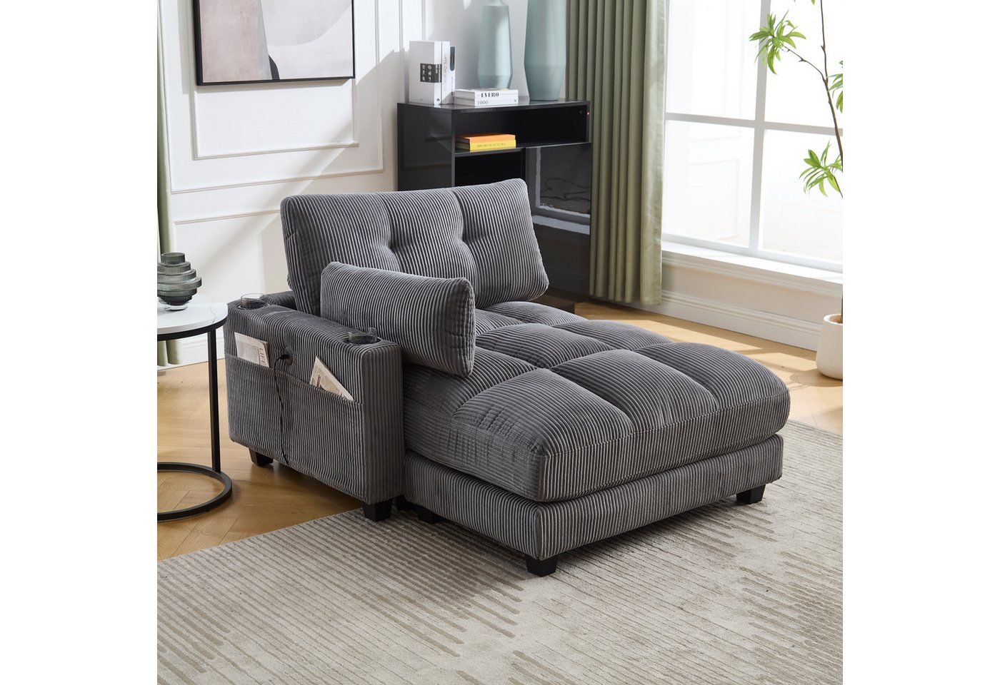 HAUSS SPOLE Schlafsofa Ecksofa Relaxsofa Polstermöbel mit Becherhaltern&USB günstig online kaufen