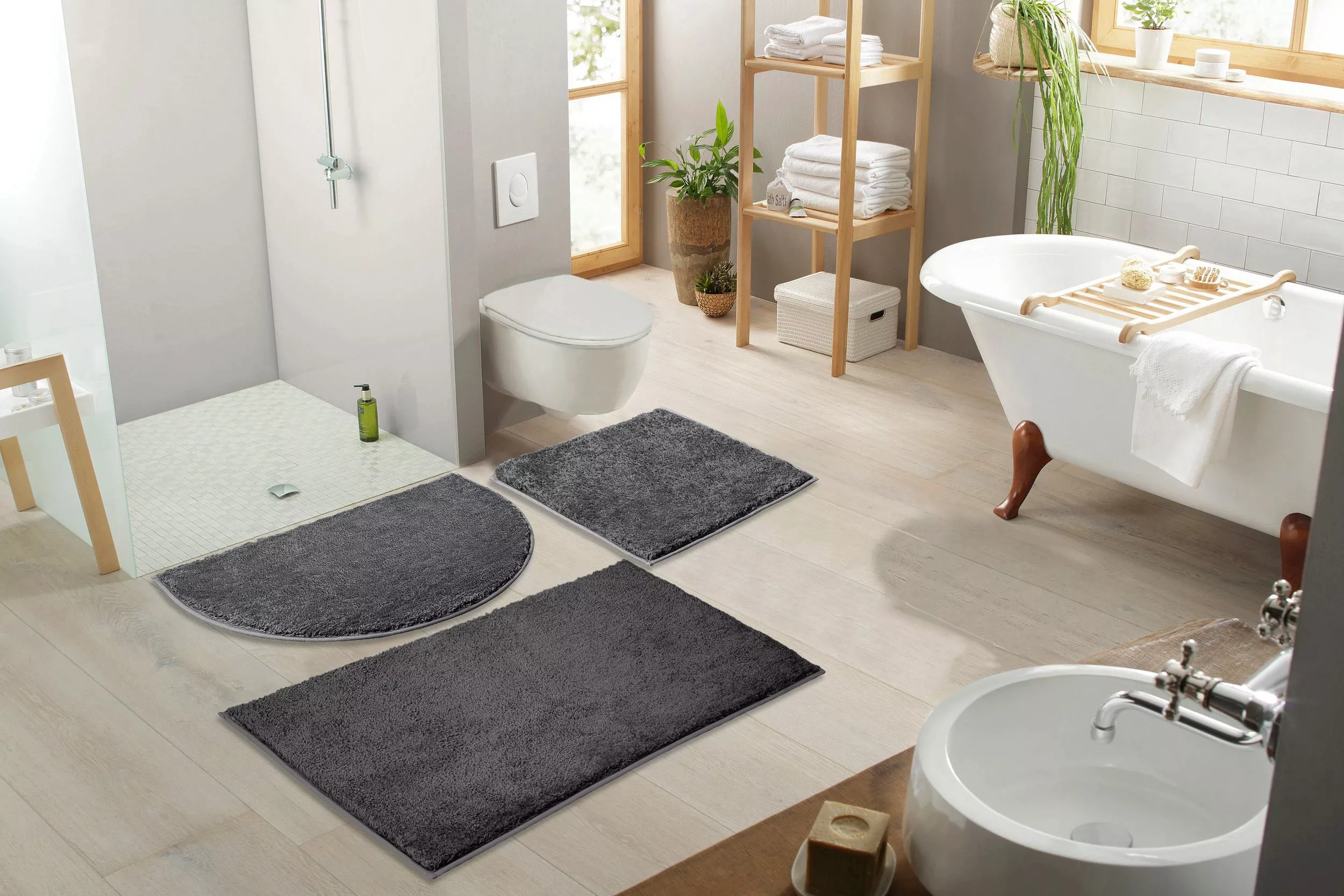 my home Badematte »Juna, Badteppich«, Höhe 15 mm, rutschhemmend beschichtet günstig online kaufen