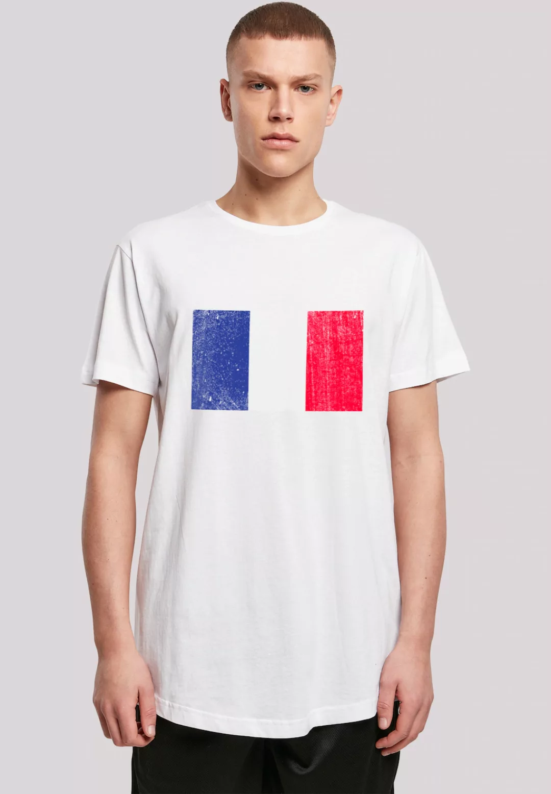 F4NT4STIC T-Shirt France Frankreich Flagge distressed Print günstig online kaufen