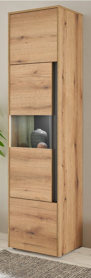 Furn.Design Vitrine Center (Stauraumvitrine in Evoke Eiche mit grau, 50 x 1 günstig online kaufen