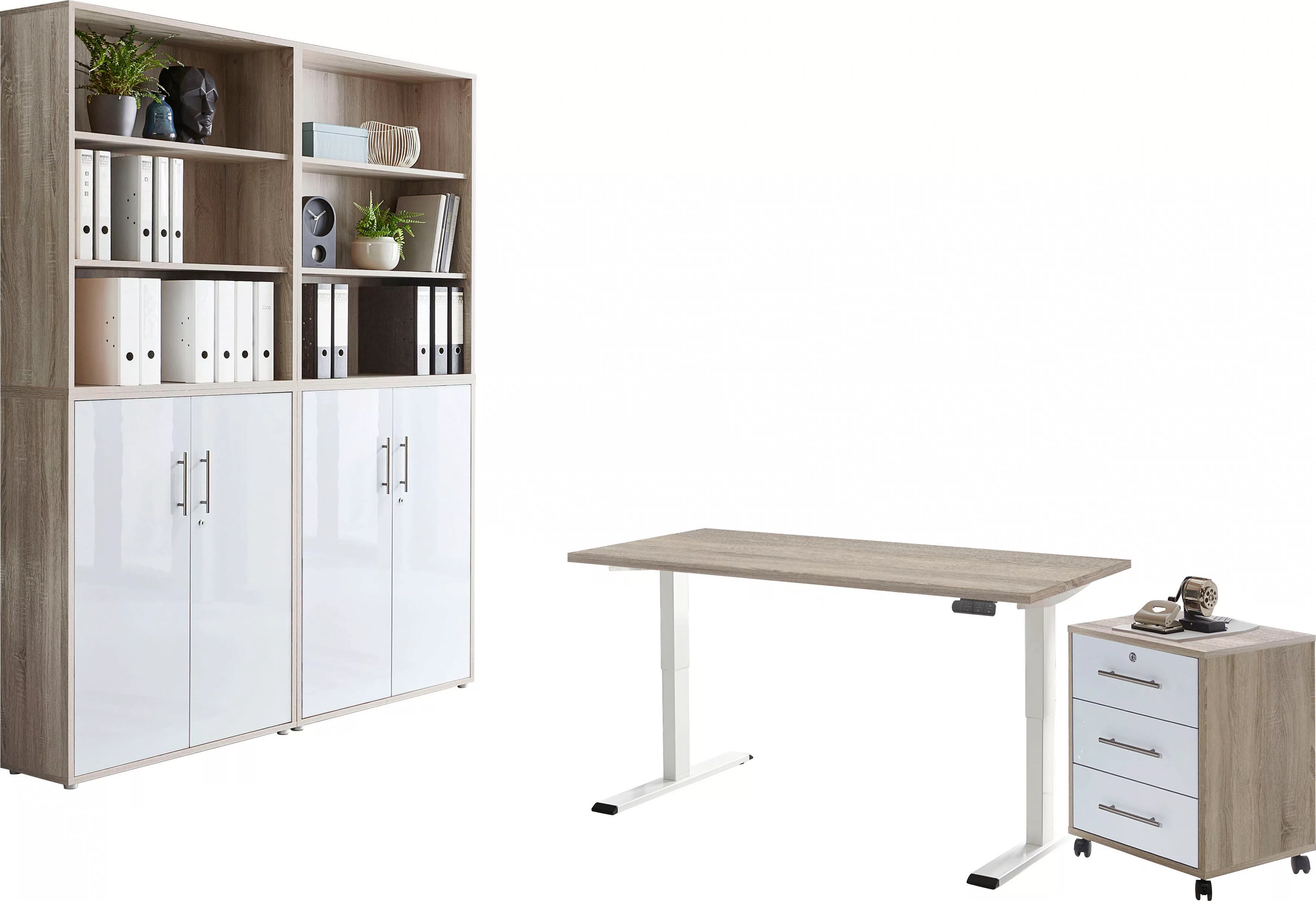 BMG Möbel Büromöbel-Set "Tabor", (Set, 6 tlg.), mit elektrisch höhenverstel günstig online kaufen