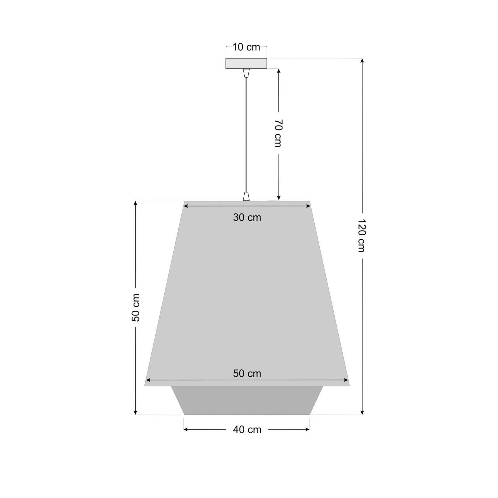 Hängeleuchte Sensei doblo, creme/grün, Ø 50 cm, Textil günstig online kaufen