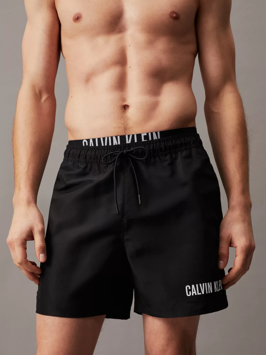 Calvin Klein Swimwear Badeshorts "MEDIUM DOUBLE WB", mit doppeltem Bund günstig online kaufen