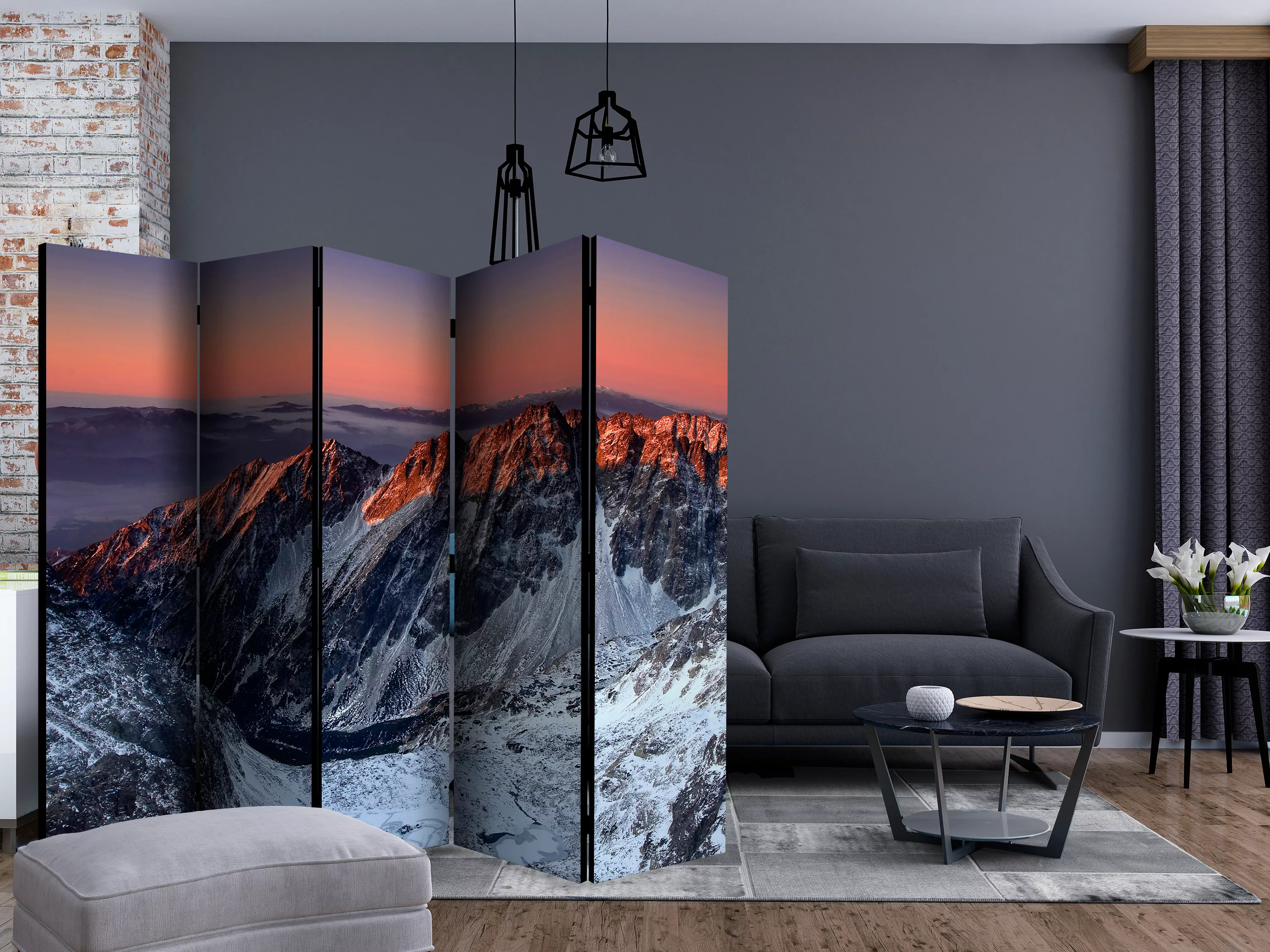 5-teiliges Paravent - Beautiful Sunrise In The Rocky Mountains Ii [room günstig online kaufen