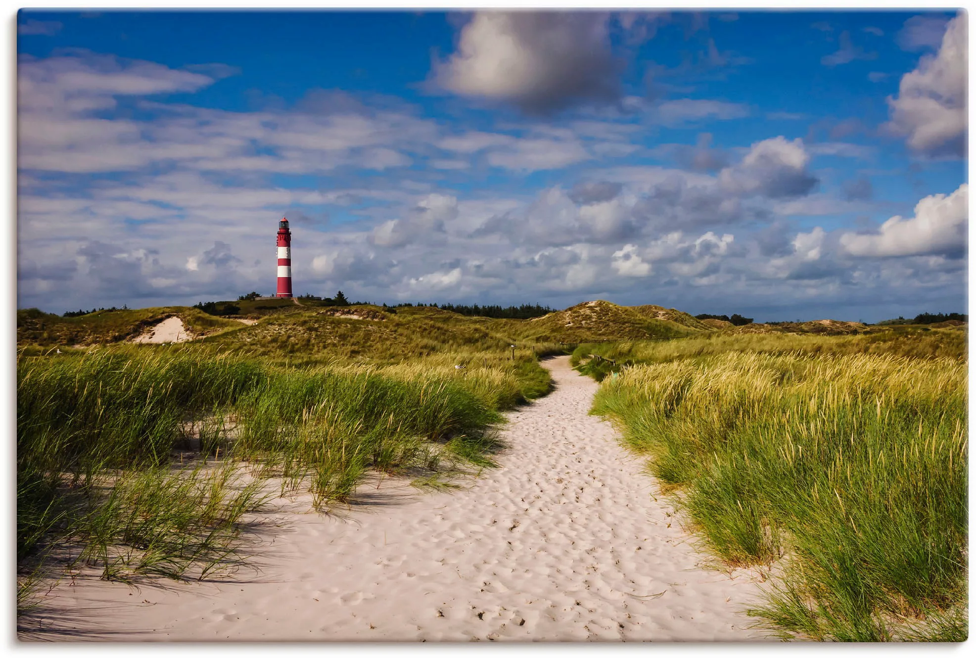 Artland Wandbild »Strandweg zum Leuchtturm - Insel Amrum«, Küste, (1 St.), günstig online kaufen