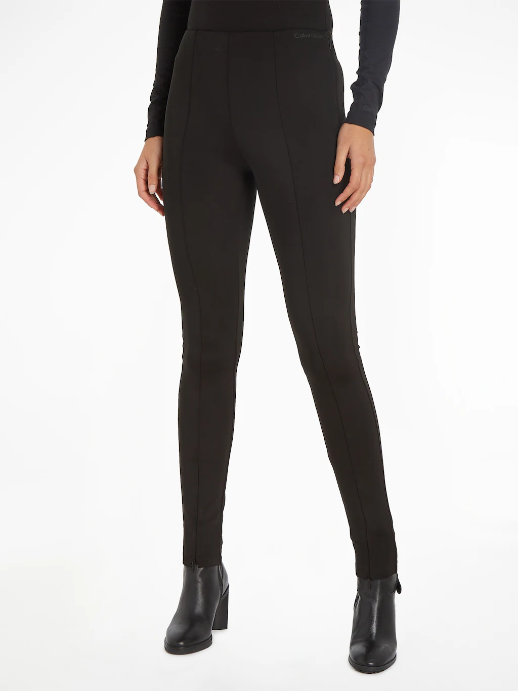 Calvin Klein Leggings "TECHNICAL KNIT LEGGING", mit Reißverschluss am Beina günstig online kaufen