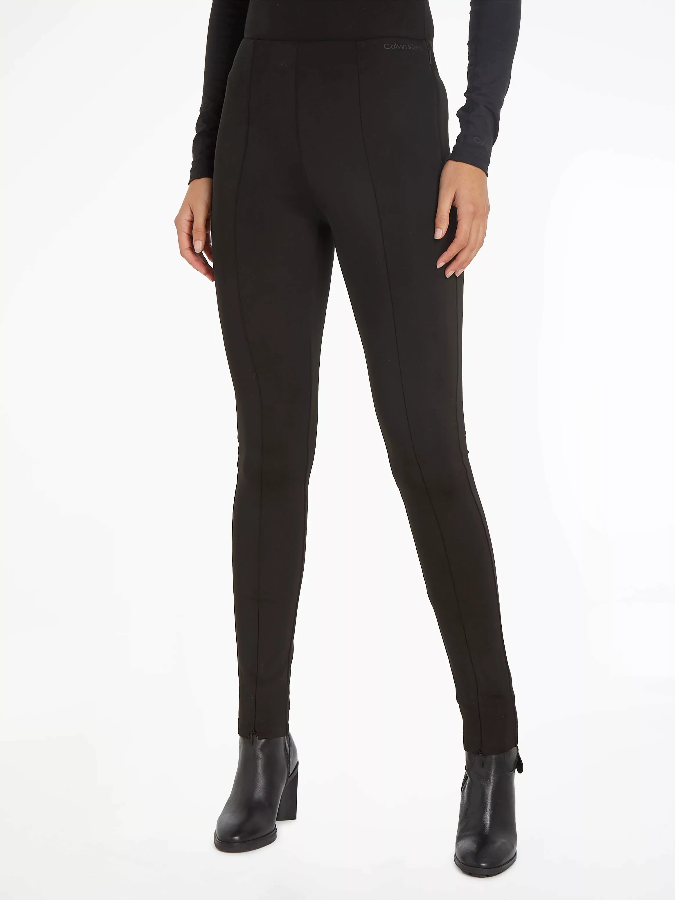 Calvin Klein Leggings "TECHNICAL KNIT LEGGING", mit Reißverschluss am Beina günstig online kaufen