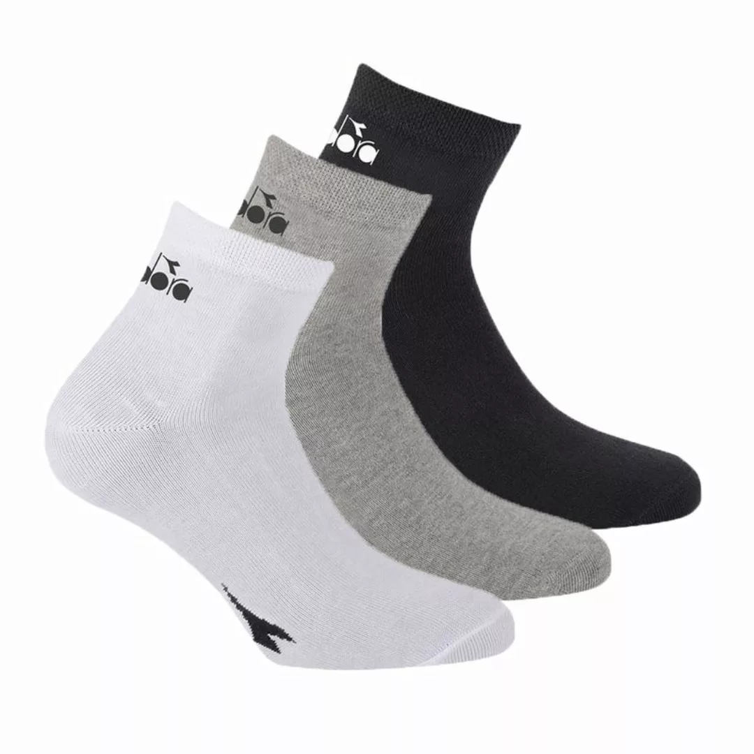 Diadora Unisex Socken - 3er Pack, Quarter, Logo Mehrfarbig 39-42 günstig online kaufen