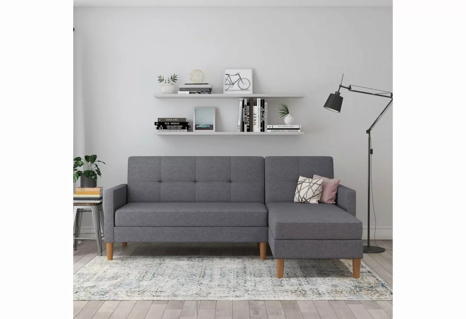 Dorel Home Ecksofa "Lilly, L-Form,", mit Bett-Funktion, Recamiere beidseiti günstig online kaufen