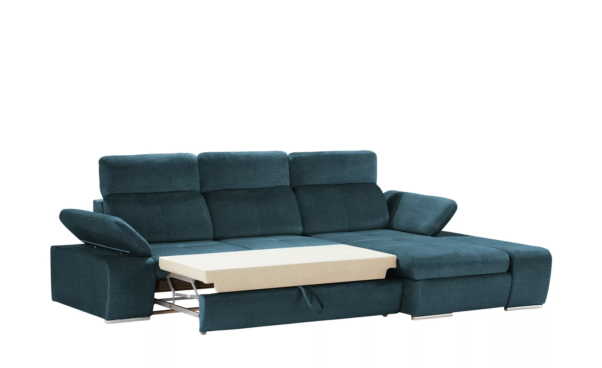 switch Ecksofa aus Mikrofaser Avilla ¦ blau ¦ Maße (cm): B: 285 H: 86 T: 18 günstig online kaufen