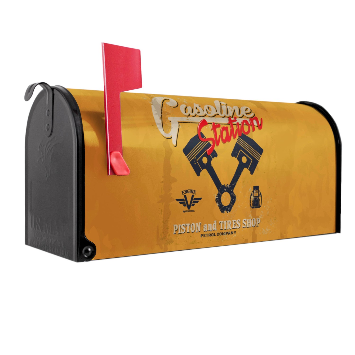 Banjado Amerikanischer Briefkasten Schwarz 48x22x16cm US Mailbox Letterbox günstig online kaufen