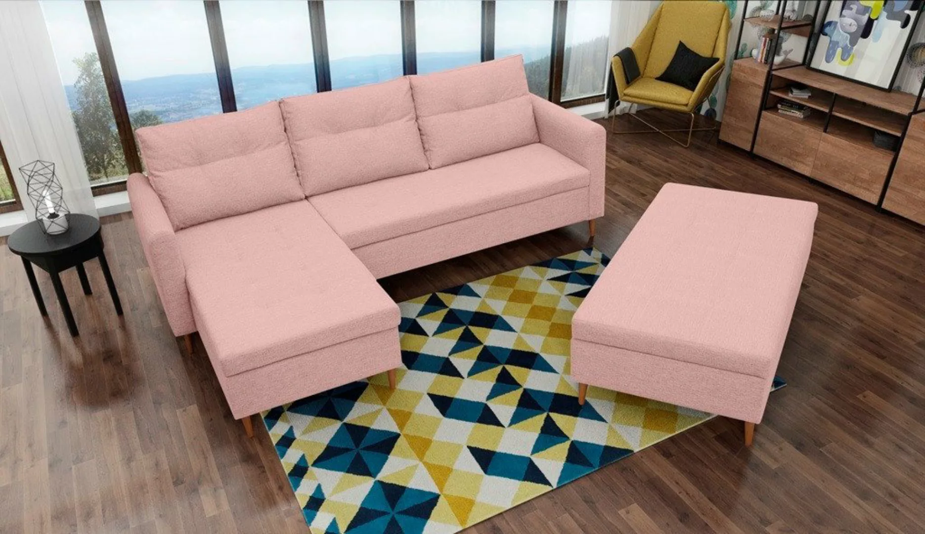 ALTDECOR Ecksofa ERO, Couch mit Schlaffunktion, Wohnzimmer - Wohnlandschaft günstig online kaufen