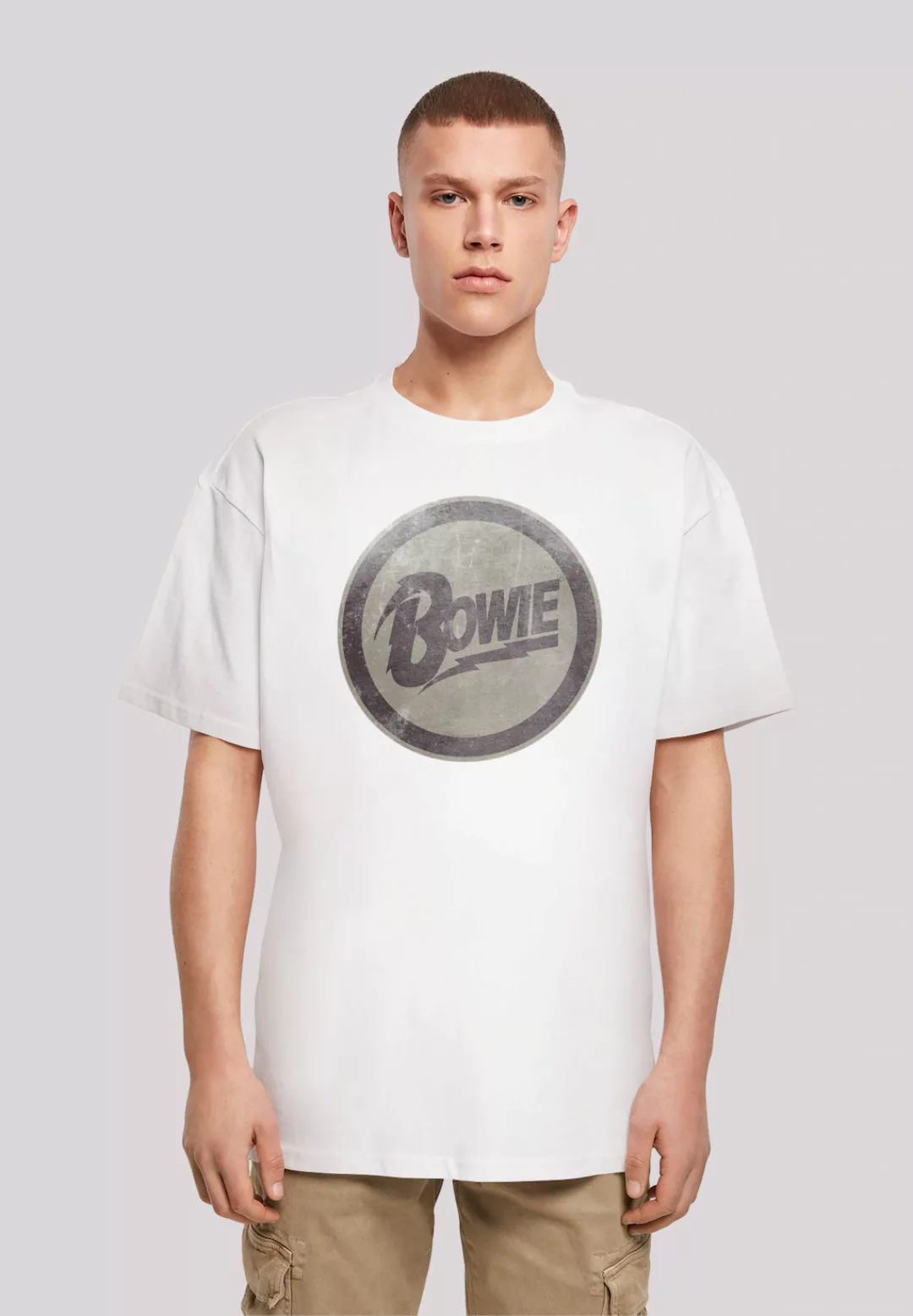 F4NT4STIC T-Shirt "David Bowie Rock Music Band Circle Logo", Print günstig online kaufen